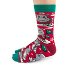 CHRISTMAS HIPPO WOMEN'S CREW SOCKS - UPTOWN SOX