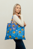 Bee Cowboy Country Bumblebee Pattern Foldable Packable Tote Bag