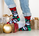 FUNNY NOVELTY - SANTA - BIG NICK ENERGY - CHRISTMAS -  MEN'S CREW SOCKS - UPTOWN SOX
