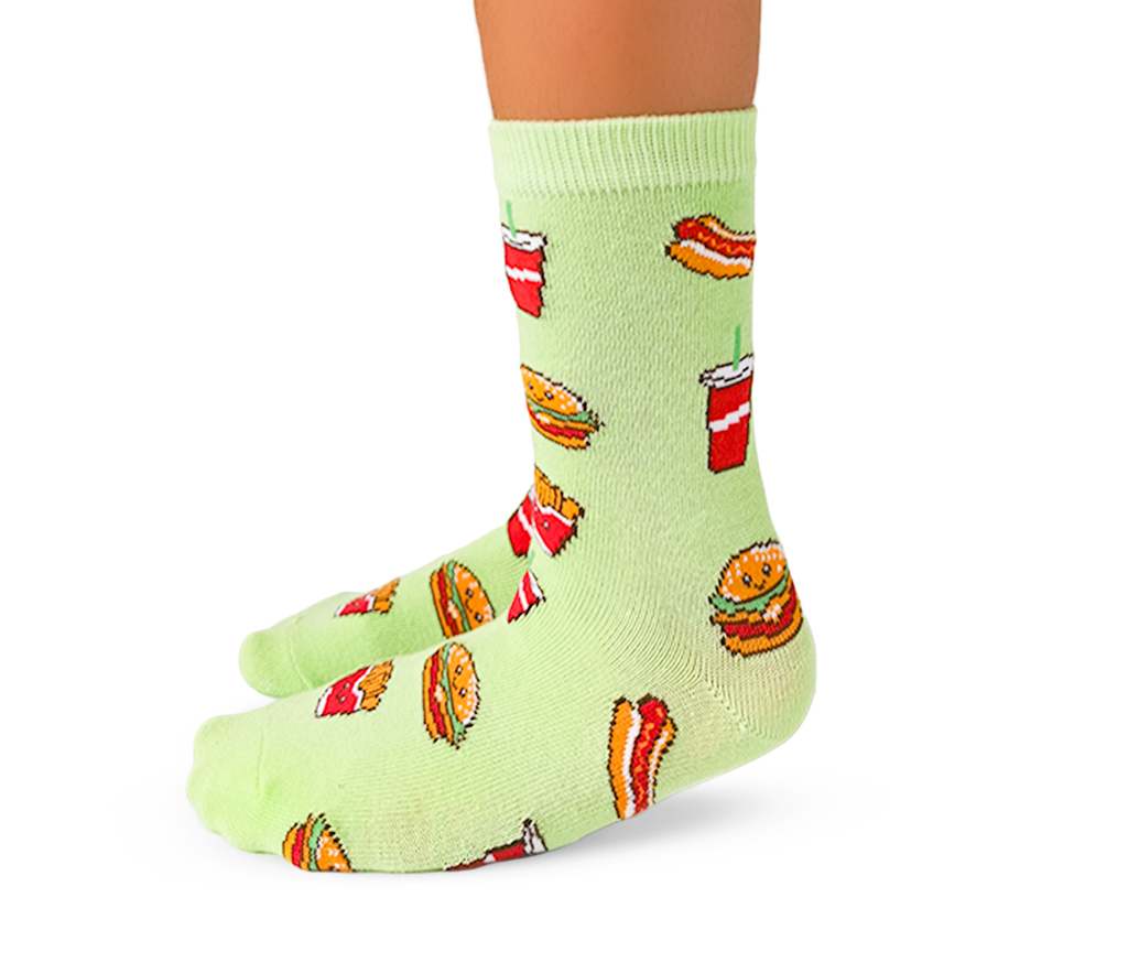 Burgers and Fries Socks for Kids - Uptown Sox