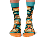 Funny Cheese Men's Crew Socks - Uptown Sox