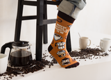 COFFEE LOVER AND ADDICT MEN'S CREW SOCKS - UPTOWN SOX