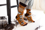 COFFEE LOVER AND ADDICT MEN'S CREW SOCKS - UPTOWN SOX
