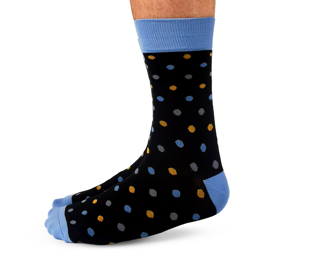 Mens black online polka dot socks