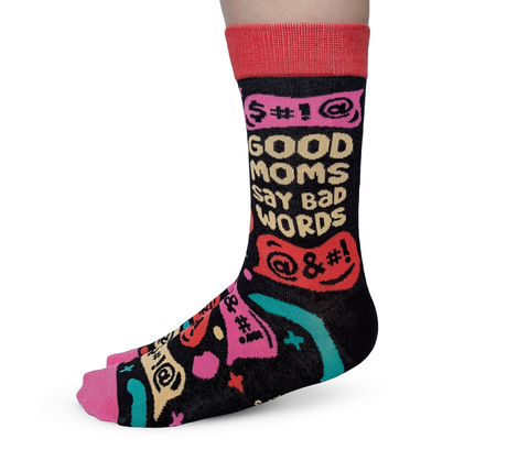 WOMEN'S FUNNY GOOD MOMS SAY BAD WORDS SOCKS - UPTOWN SOX