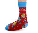 FUN BIRTHDAY MENS PATTERN SOCKS UPTOWN SOX