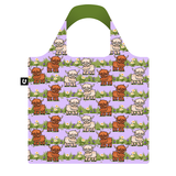 Cute Highland Cows Foldable Packable Tote Bag - Uptown Sox