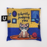 Funny Grumpy Cat Foldable Packable Tote Bag - Uptown Sox