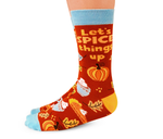 Cute Fall Pumpkin Spice Women's Novelty Socks - Uptown Sox