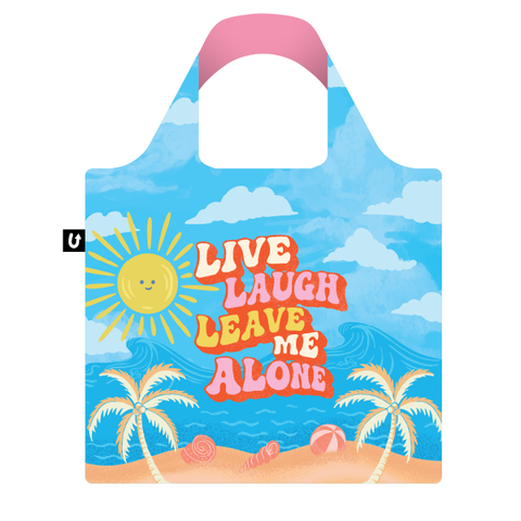 Live Laugh Leave Funny Print Foldable Packable Tote Bag