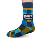 FUNNY NOVELTY -MOM'S FAVOURITE - MEN'S CREW SOCKS - UPTOWN SOX