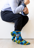 FUNNY NOVELTY -MOM'S FAVOURITE - MEN'S CREW SOCKS - UPTOWN SOX