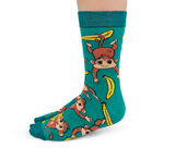 FUNNY MONKEY BUSINESS WOMEN'S CREW SOCKS - UPTOWN SOX