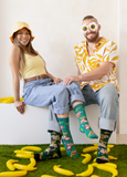 FUNNY MONKEY BUSINESS MEN'S CREW SOCKS - UPTOWN SOX