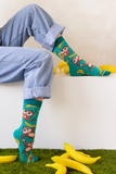 FUNNY MONKEY BUSINESS WOMEN'S CREW SOCKS - UPTOWN SOX