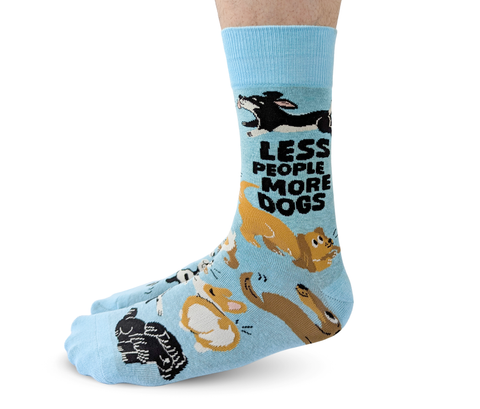 FUNNY DOGS MEN'S CREW SOCKS - UPTOWN SOX