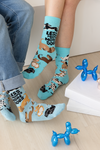 FUNNY DOGS MEN'S CREW SOCKS - UPTOWN SOX
