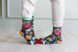 Santa's Naughty List funny socks - Uptown Sox