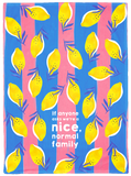 FUNNY NORMAL FAMILY KITCHEN DISH TOWEL LEMON TROPICAL PATTERN UPTOWN SOX
