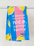 FUNNY NORMAL FAMILY KITCHEN DISH TOWEL LEMON TROPICAL PATTERN UPTOWN SOX