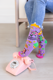 PHONE CALL SURVIVOR WOMEN'S CREW SOCKS - UPTOWN SOX