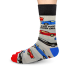 FUNNY NOVELTY CARS MEN'S CREW SOCKS - UPTOWN SOX