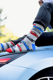FUNNY NOVELTY CARS MEN'S CREW SOCKS - UPTOWN SOX