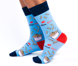 FUN CANADIAN THEMED POUTINE SOCKS FOR MEN - UPTOWN SOX