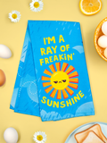 FUNNY SUNSHINE RAIN CLOUDS BIRDS KITCHEN DISH TOWEL UPTOWN SOX