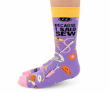SEWING LOVER BUSINESS WOMEN'S CREW SOCKS - UPTOWN SOX