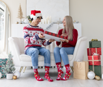 FUNNY CHRISTMAS DOGS NOVELTY CREW SOCKS FOR MEN - UPTOWN SOX