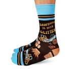 Sawdust is Man Glitter Men's Novelty Crew Socks - Uptown Sox