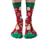 FUN MEN'S NOVELTY CREW WINE SOCKS - UPTOWN SOX
