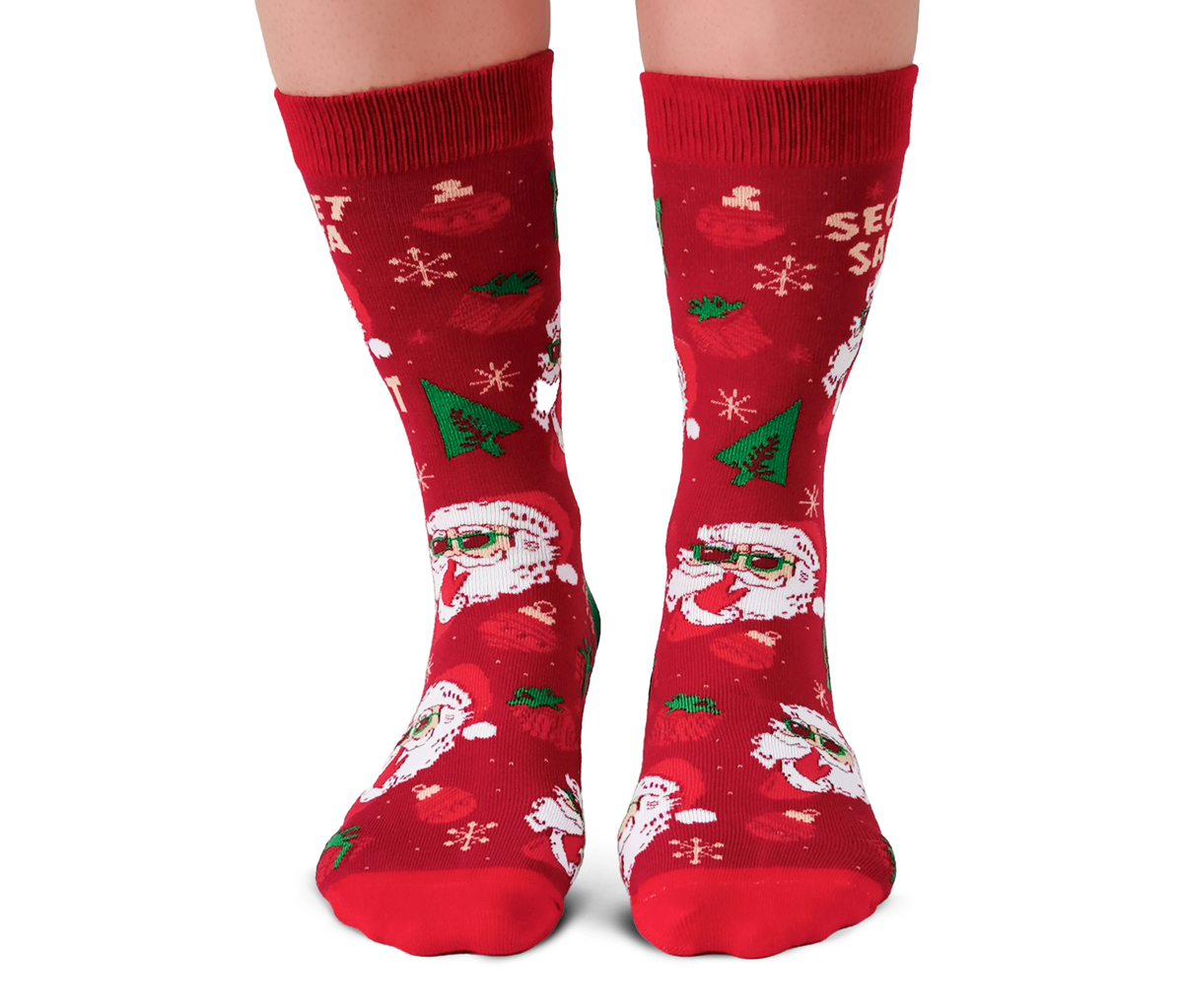 Secret Santa Christmas Socks for Women - Uptown Sox