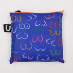 Simply the Breast - Cute Boobies Foldable Packable Tote Bag - Uptown Sox
