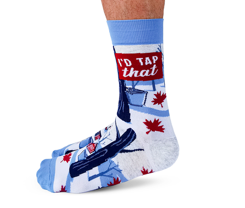 Funny Canadian Maple Syrup Socks - Uptown Sox