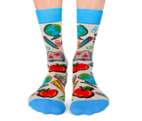 FUNNY NOVELTY BEST TEACHER - MEN'S CREW SOCKS - UPTOWN SOX