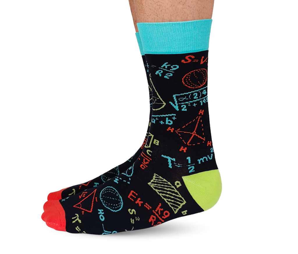 Math Fluffy Socks Math Attack Socks for Men - Uptown Sox
