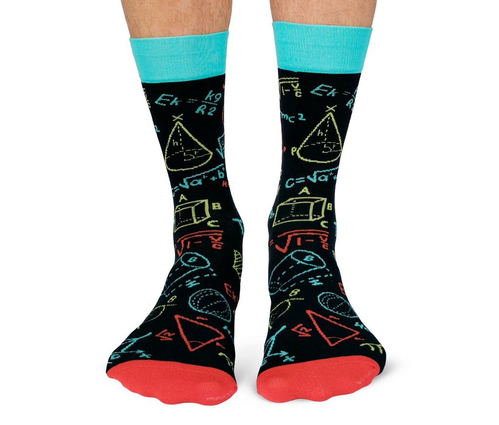 Math Fluffy Socks Math Attack Socks for Men - Uptown Sox