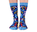 WOMEN'S NOVELTY CREW POINTLESS MEETING SURVIVOR SOCKS - UPTOWN SOX