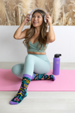 WOMEN'S FUNNY CUTE PRETTY HOT YOGA SOCKS - UPTOWN SOX