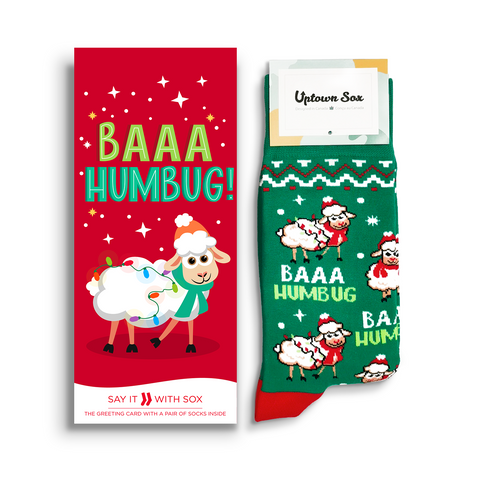 Uptown Sox - Funny Sheep Christmas Card