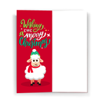Uptown Sox - Funny Sheep Christmas Card