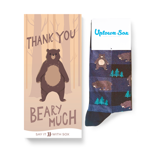 BEAR THANK YOU CARD AND NOVELTY SOCKS