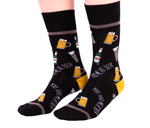 MENS-CREW NOVELTY-BEER-SOCKS - UPTOWN SOX