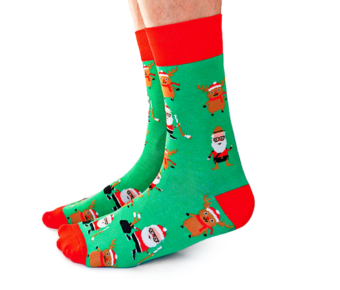 Men's Canadian Christmas Socks - Uptown Sox