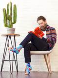 Reading is Sexy Fun Novelty Cat Socks for Men