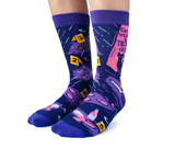 Cats, wine and crime fun novelty women's socks - Uptown Sox