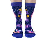 Cats, wine and crime fun novelty women's socks - Uptown Sox