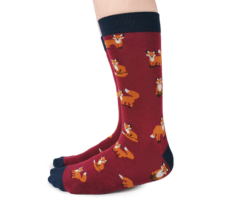 WOMENS-CREW NOVELTY-FOXES-SOCKS - Uptown Sox